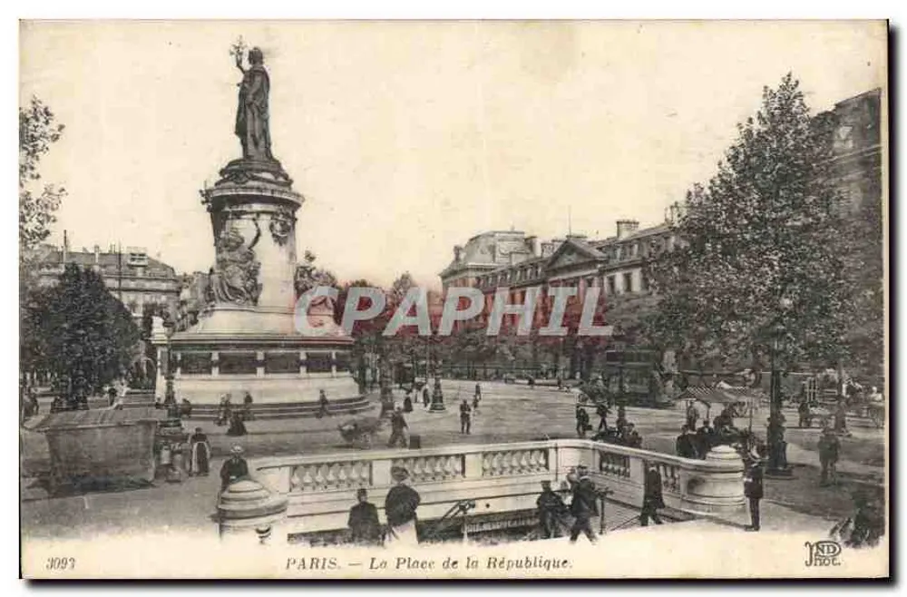 PARIS — A Praça da República — NDJ - Frente