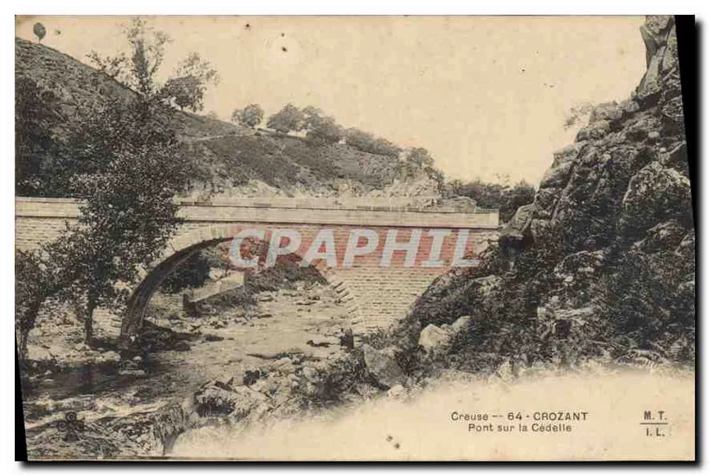 Ponte sobre a Cédelle em Crozant — Creuse — 64 — editor M.T. L.L. - Frente