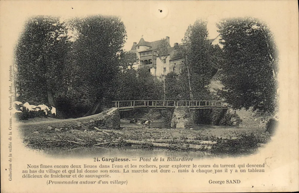 Gargilesse — Ponte da Billardière — Quesnel, fot. Argenton - Frente