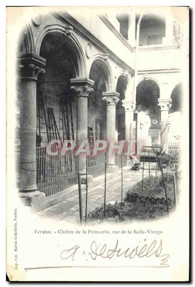 Verdun - Cloître der Princerrie, rue de la Belle-Vierge — Imp. Lib. Martin Calardelle, Verdun - Vorderseite