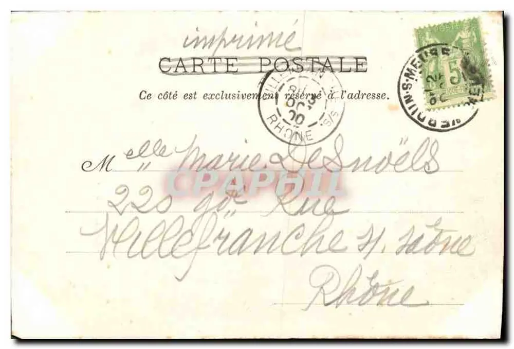 Verdun - Cloître der Princerrie, rue de la Belle-Vierge — Imp. Lib. Martin Calardelle, Verdun - Rückseite
