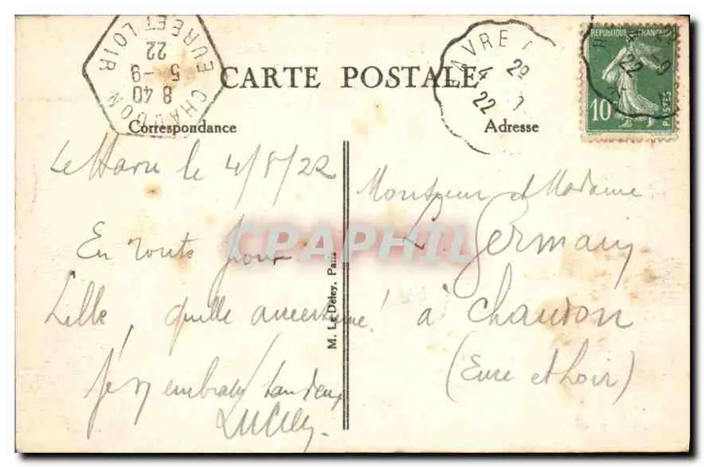 Sainte-Adresse — Vista geral — G. P., Le Tifren - Verso