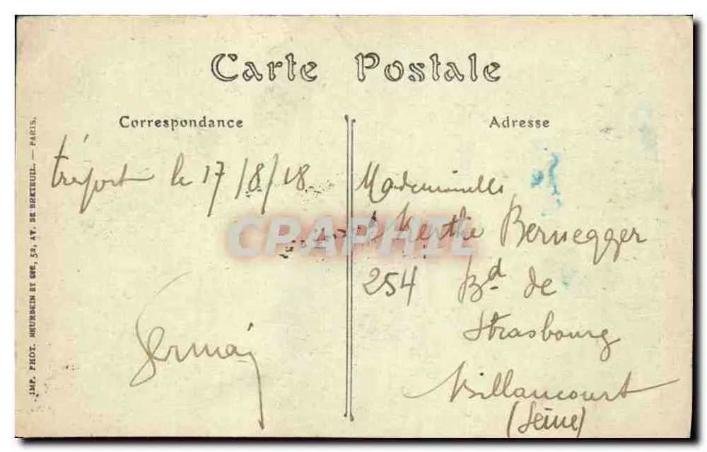 Le Tréport — Allgemeiner Blick von den Klippen — JND Phot. de Bertruel, n°216 - Rückseite