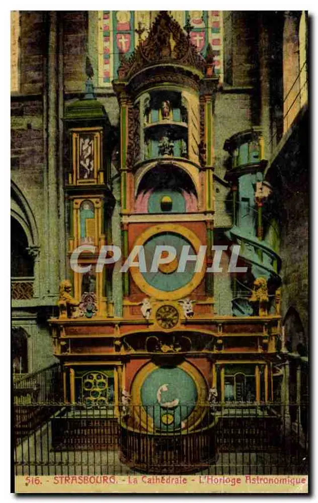 Straßburg - Die Kathedrale - Die Astronomische Uhr — Antike Ansichtskarte n° 516, veröffentlicht von Éditions Strasbourg - Vorderseite