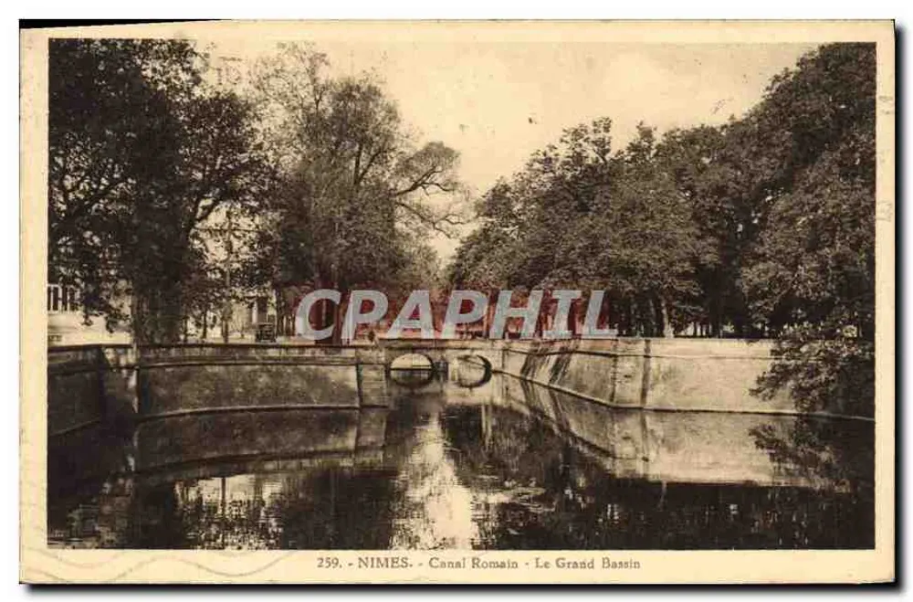 Nîmes - Canal Romano - O Grande Lago — Edição La Cigogne, n° 259 - Frente