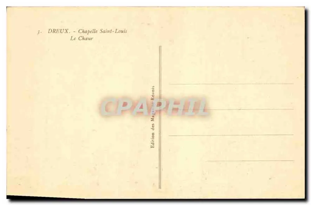 Capela de São Luís — Le Chaour — Edição dos Magent-Reunis - Verso