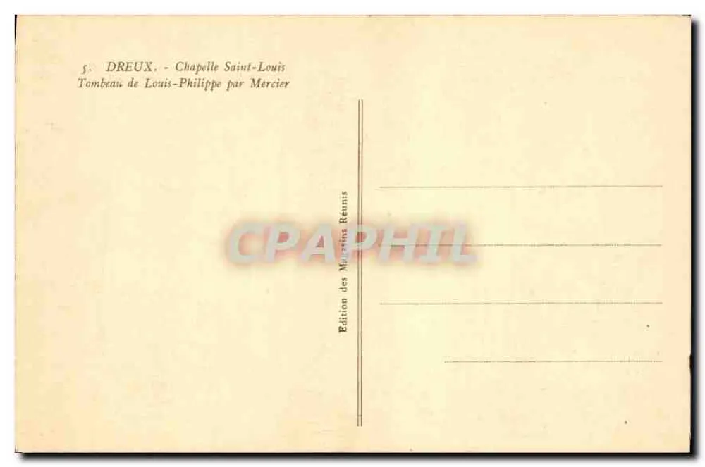 Grab von Louis-Philippe — Kapelle Saint-Louis — Edition der Magasins Réunis - Rückseite