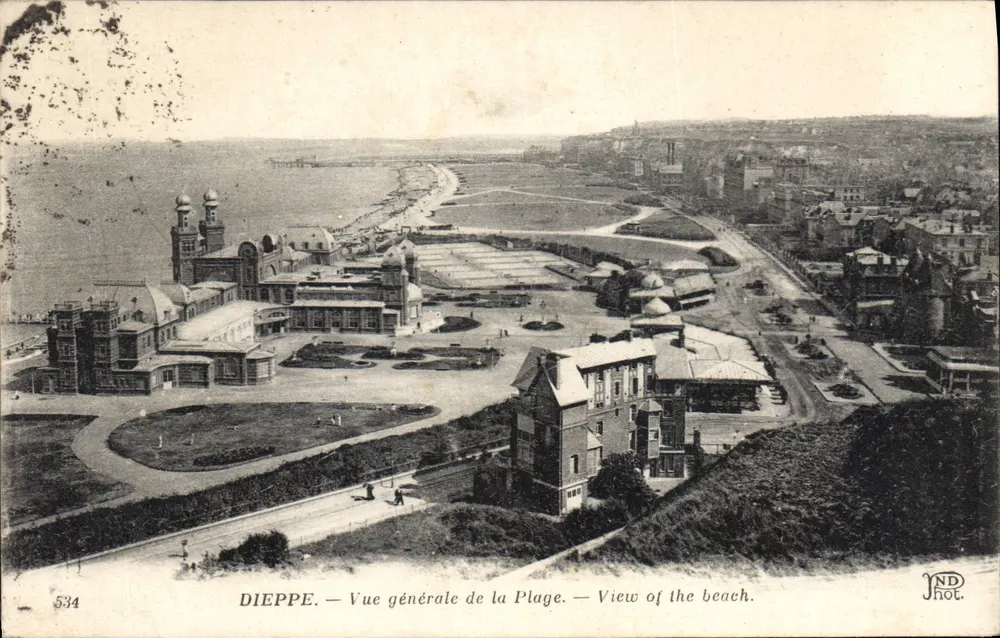 Dieppe — Vista geral da Praia — JND Phot. - Frente