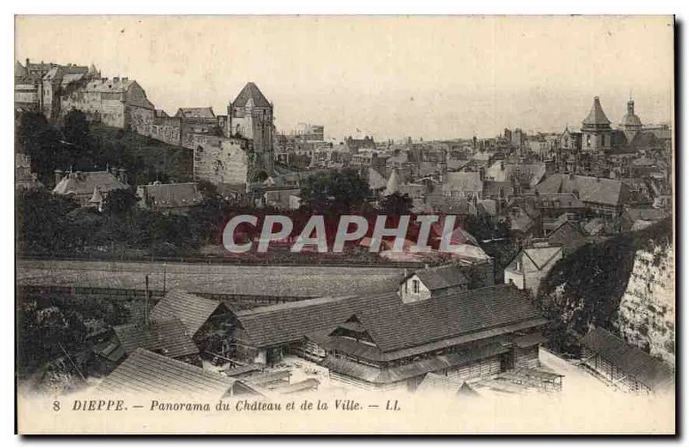 Dieppe — Panorama des Schlosses und der Stadt — LL - Vorderseite