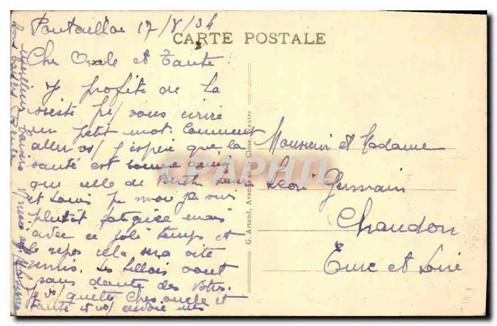 Royan - Der Boulevard de la Falaise und die Höhlen — Antike Ansichtskarte n°91 - Rückseite