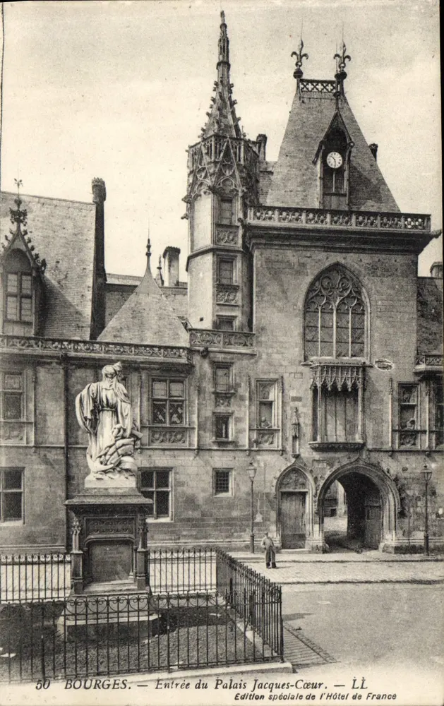Bourges — Wejście do Pałacu Jacques-Cœur — Wydanie specjalne Hôtel de France - Awers