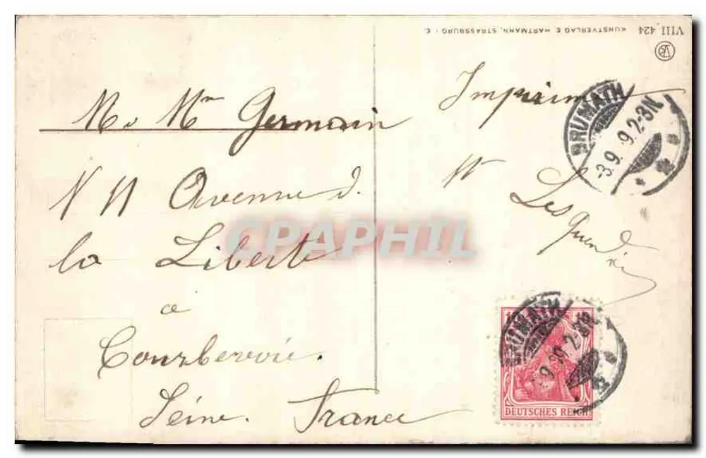 Strasbourg i. E. — Jilpanorama — Kunstverlag E. Hartmann - Verso