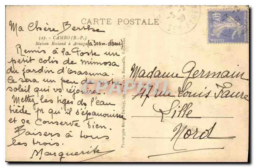 Casa Rostand em Arnaga — Cambo (B.P.) — Yobled - Verso