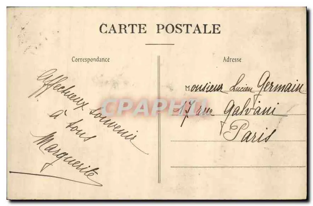 Biarritz Pittoresk — Sturm vom 21. September am Felsen der Jungfrau — Edition A. Simons, La Côte Pardailhan - Rückseite