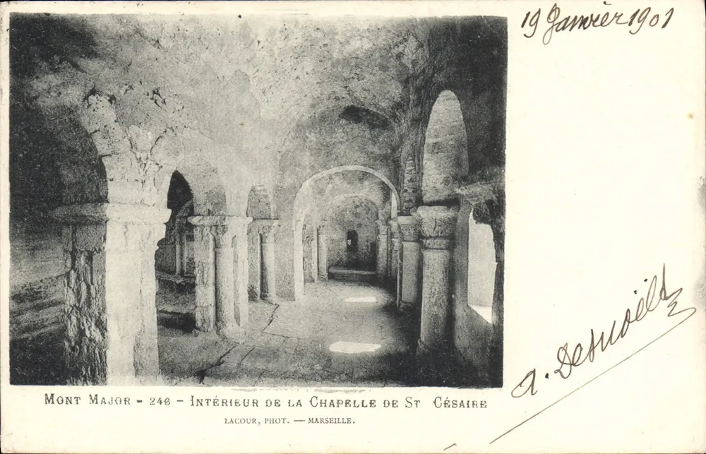 Mont Major — Innenansicht der Kapelle Saint-Césaire — Lacour, phot. — Marseille - Vorderseite
