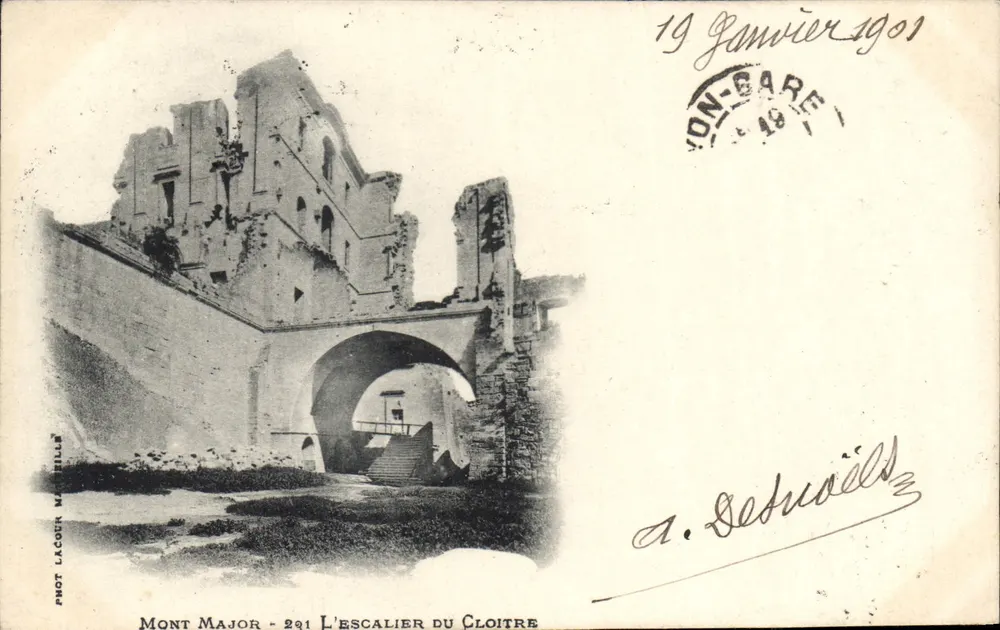 Mont Major - A Escada do Claustro — Fot. Lacour Marille, n°291 - Frente