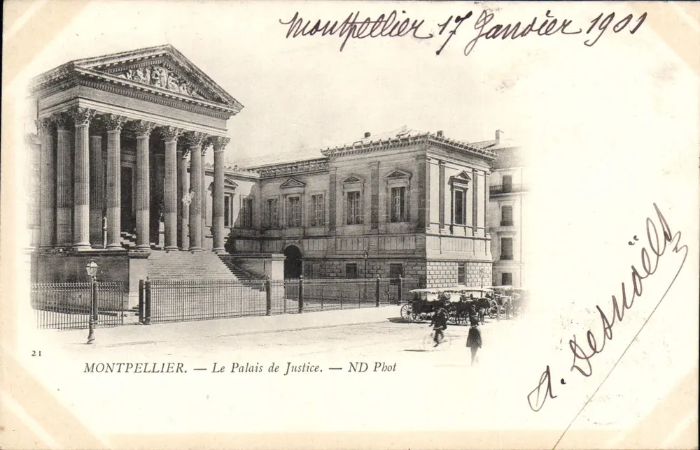 Montpellier — O Palácio de Justiça — ND Phot - Frente
