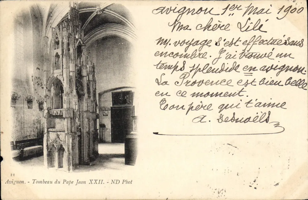 Avignon - Grab des Papstes Johannes XXII - ND Pbot - Vorderseite