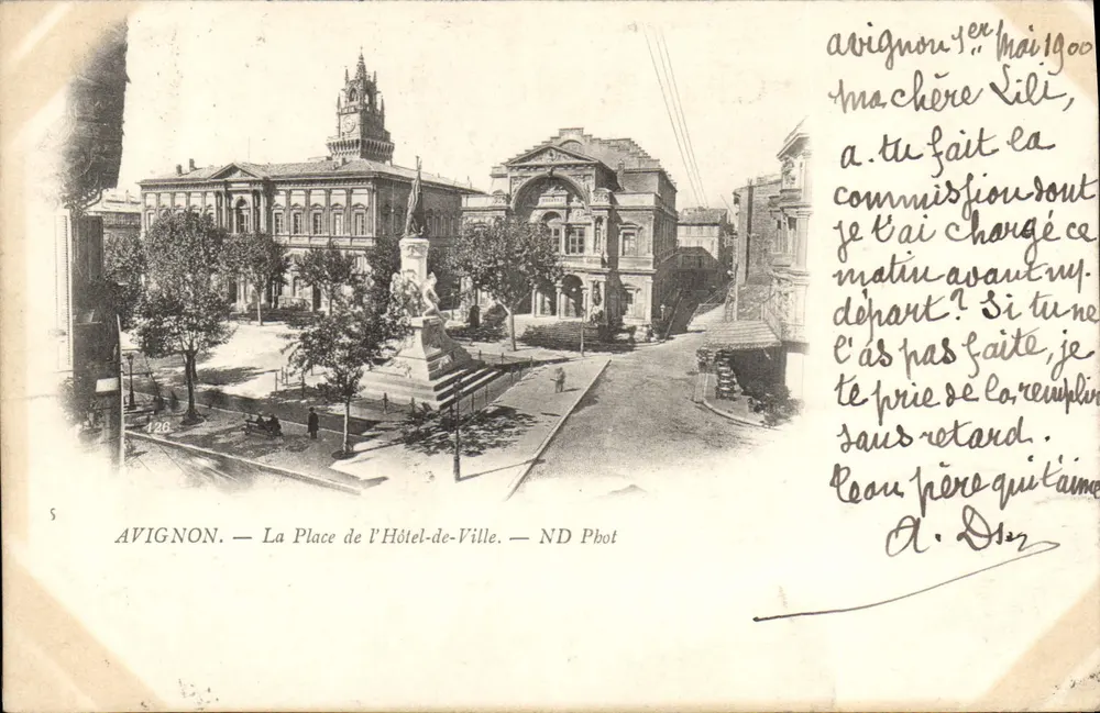 Avignon — La Plaza del Ayuntamiento — ND Phot - Anverso
