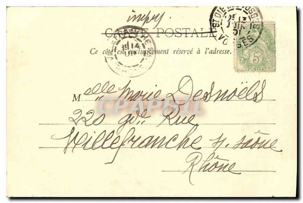 O Museu — Donon — Imp. Ad. Watez, St-Dizier, n° 115 - Verso