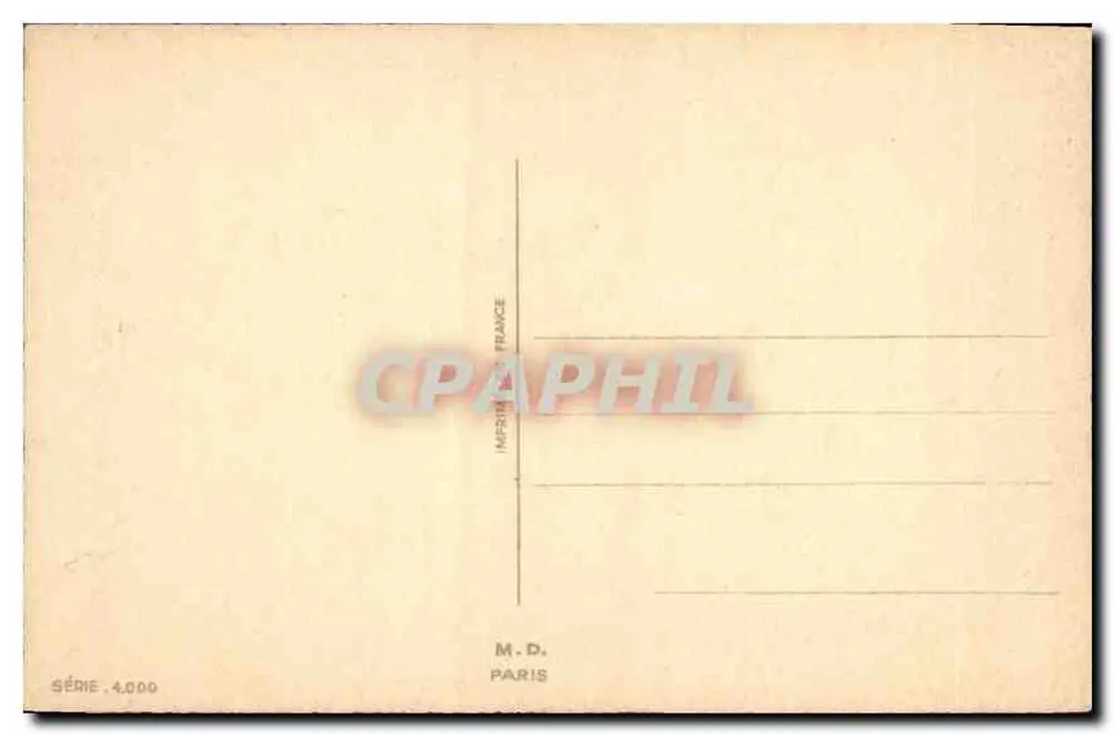 Mazzo di orchidee e orologio a sabbia — M.D. Paris — Serie 4.000 - Verso
