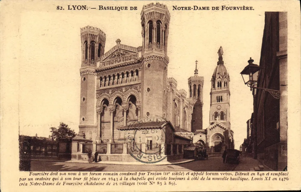 LYON — Basílica de Nossa Senhora de Fourvière — X. Coutagny, editor. N° 82 - Frente