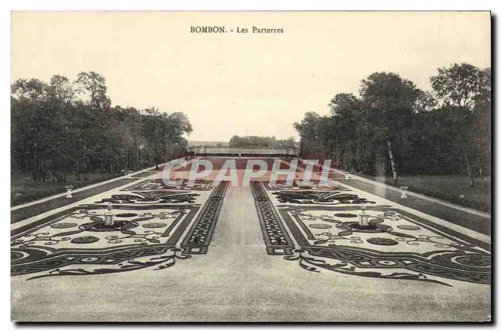 Bombon — Parterre — widok parterrów zdobionych motywami geometrycznymi i roślinnymi - Awers