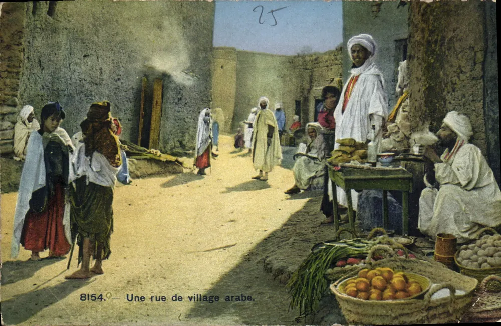 Uma rua de um vilarejo árabe — 8154 — Photochromie A. D. I. A. (NICE) - Frente
