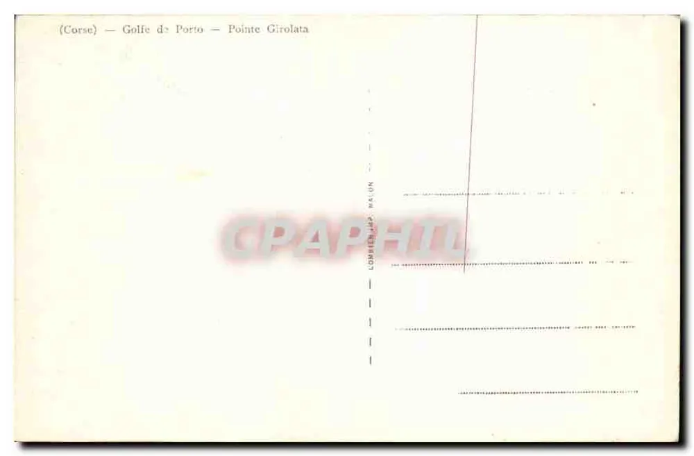 Golfo de Porto — Ponta Girolata — Comerciante JAP MAISON - Verso