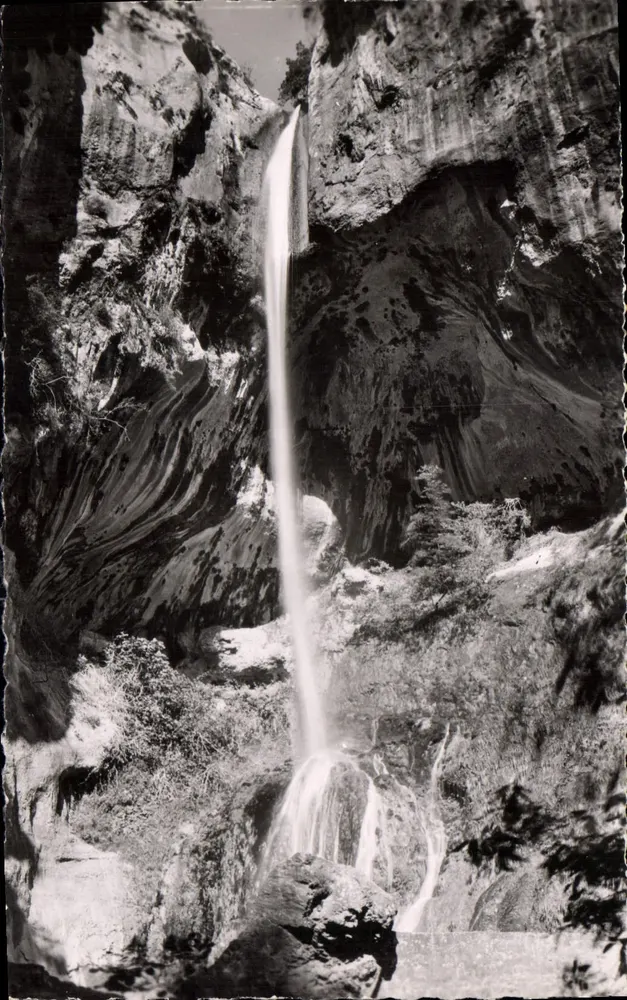 Die Gorges du Loup — Courmes-Wasserfall — L. Gilletta & Cie, Nizza - Vorderseite