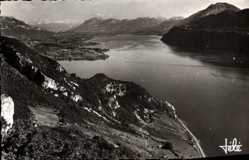 Lac du Bourget — Panoramablick vom Chambotte — Verlag TÉLÉ - Vorderseite
