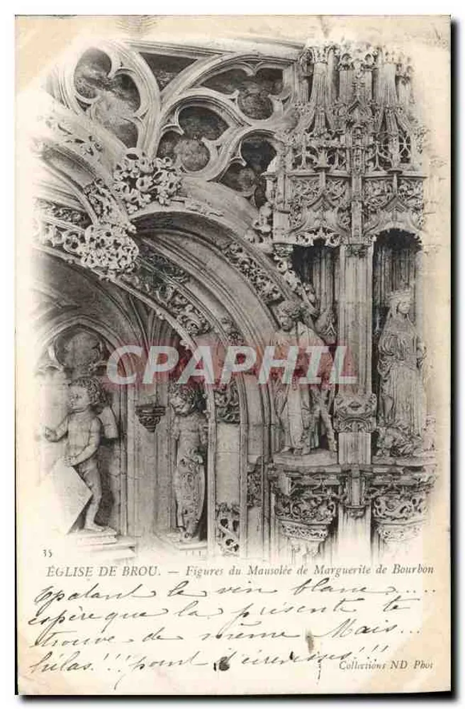 Kirche von Brou — Figuren des Mausoleums von Marguerite de Bourbon — Collections ND Phot - Vorderseite