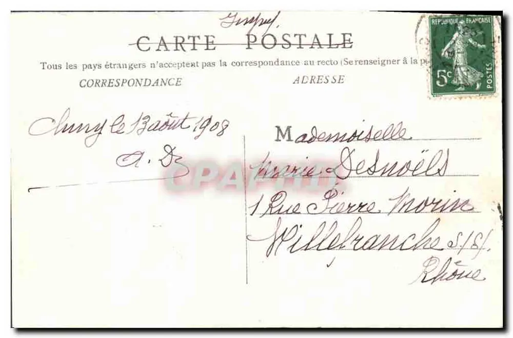 Cluny — Conjunto da Antiga Abadia — B.F. Chalon-sur-Saône, n°40 - Verso