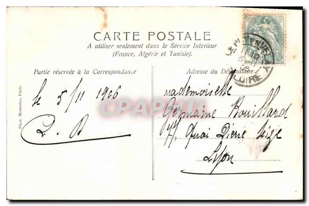 Le Puy — Innenansicht der Kapelle Aigouil — Foto. Mousselet, Paris - Rückseite
