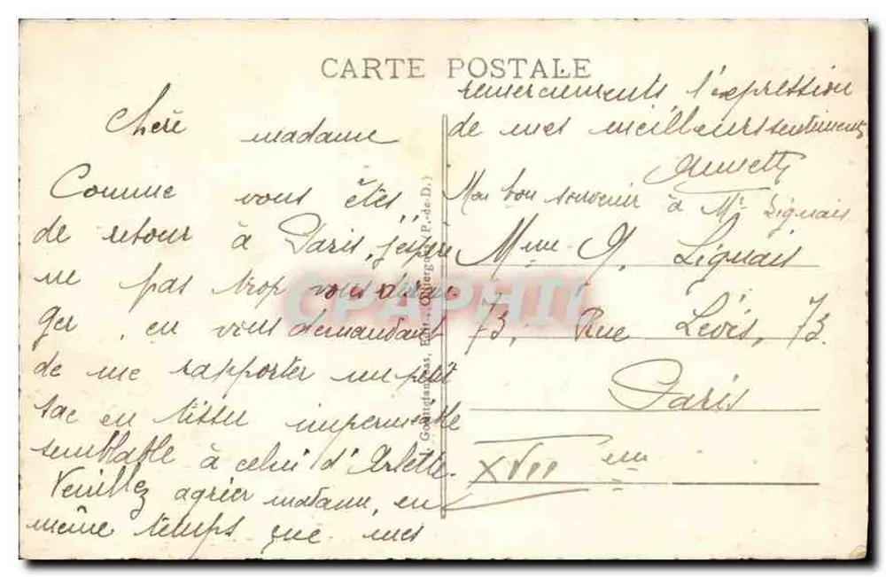 Clermont-Ferrand — Place de Jaude — g.d'o. - 1089 - Verso