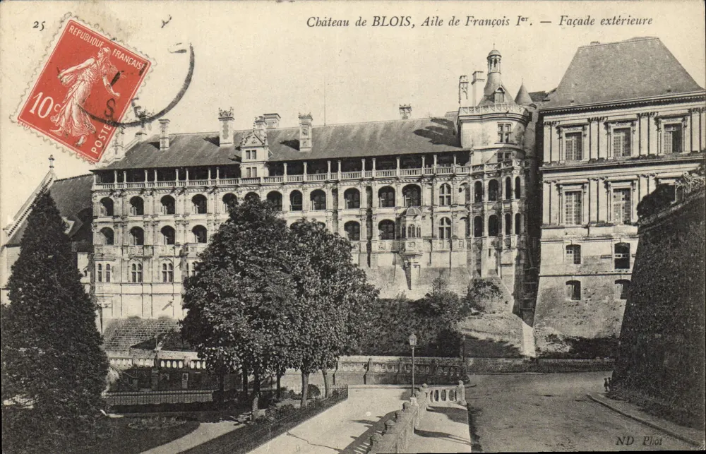 Schloss BLOIS, Flügel von François Ier — Äußere Fassade — ND Ploit - Vorderseite