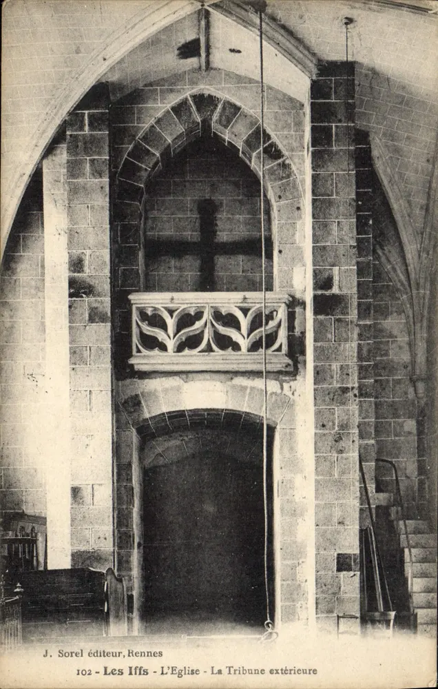 Les Iffs - La Chiesa - La Tribuna esterna — J. Sorel editore, Rennes, n°102 - Recto