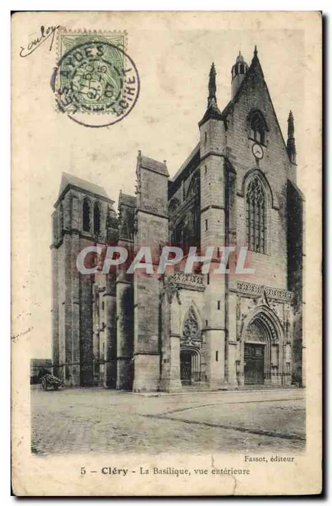 Cléry - La Basilique, vue extérieure — éditeur Fassot, n°5 - Frente