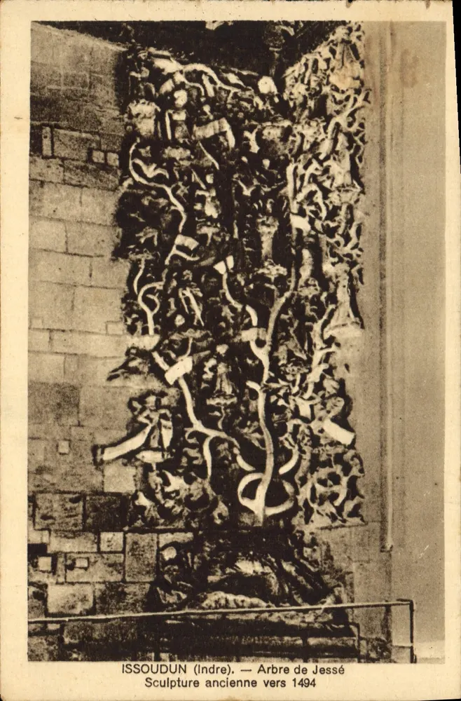 Issoudun (Indre) — Jesse-Baum, alte Skulptur um 1494 — J. Aubel, Verleger, Issoudun - Vorderseite