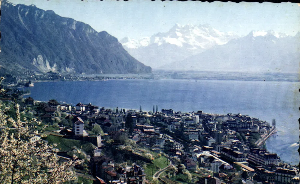 Montreux — Allgemeiner Blick und die Dents du Midi — Éditions Jaeger Genève, n° 223 - Vorderseite