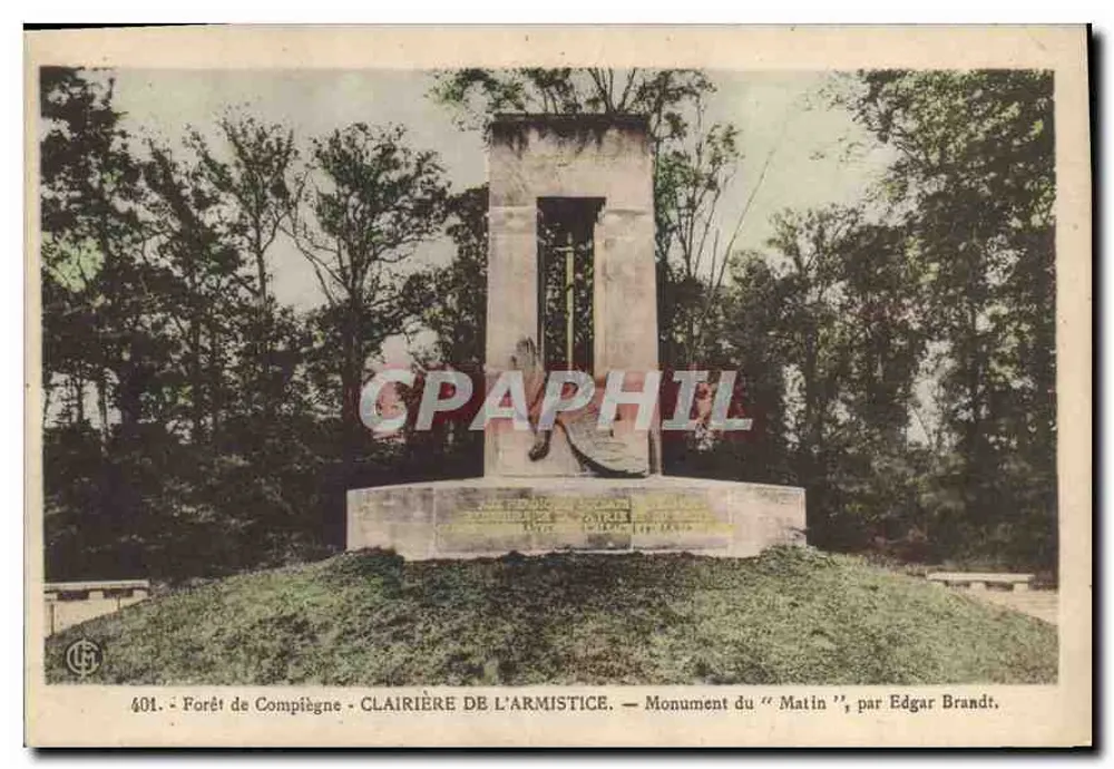 Forêt de Compiègne - Clairière de l'Armistice — 'Matin'-Denkmal von Edgar Brandt - Vorderseite