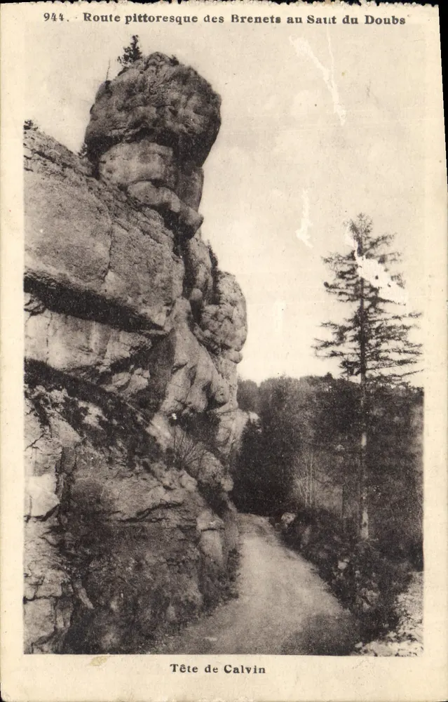 Kopf von Calvin — Bilderhafte Route der Brenets zum Saut du Doubs — Les Éditions C. L. Besançon - Vorderseite