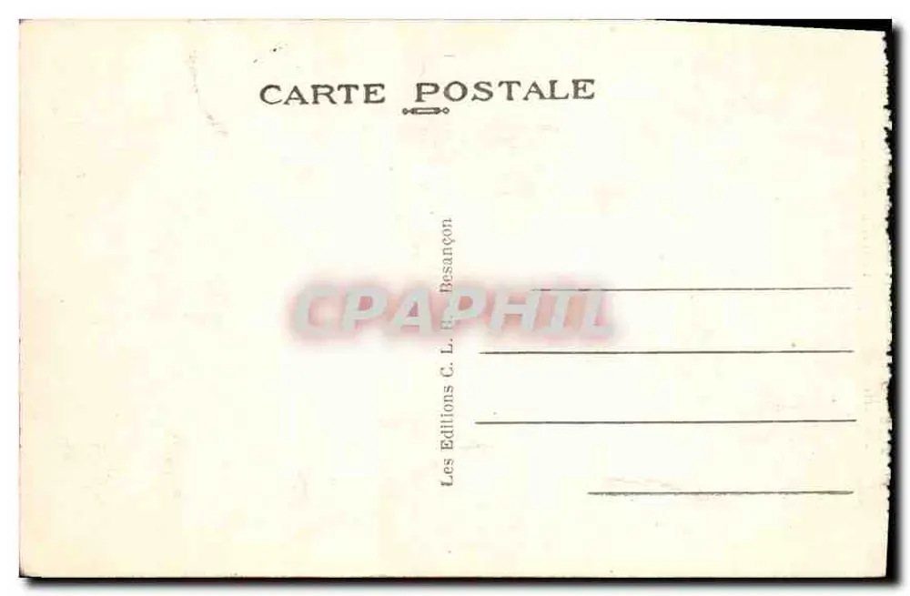 Kopf von Calvin — Bilderhafte Route der Brenets zum Saut du Doubs — Les Éditions C. L. Besançon - Rückseite