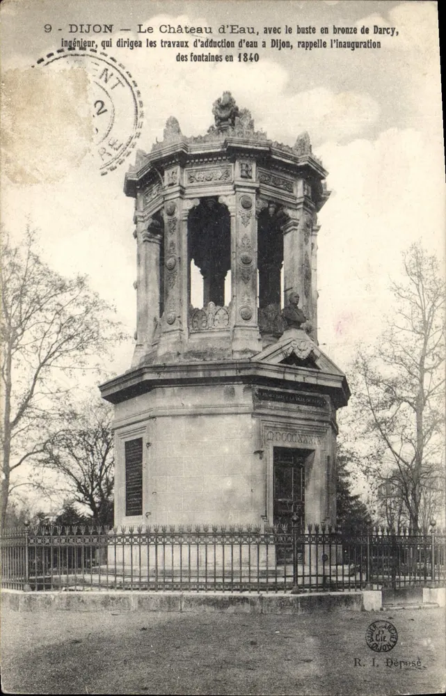Dijon — Das Wasserwerk mit dem Büsten Darcy — R. I. Déposé - Vorderseite