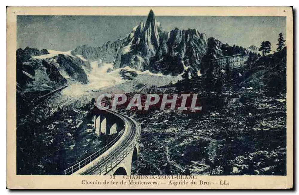 Chamonix-Mont-Blanc — Montenversbahn — Aiguille du Dru — LL. n°73 - Vorderseite