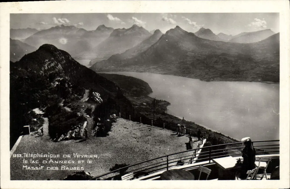 Seilbahn Veyrier — See Annecy und Massif der Bauges — Verlag: Seilbahn Veyrier, Nr. 1393 - Vorderseite