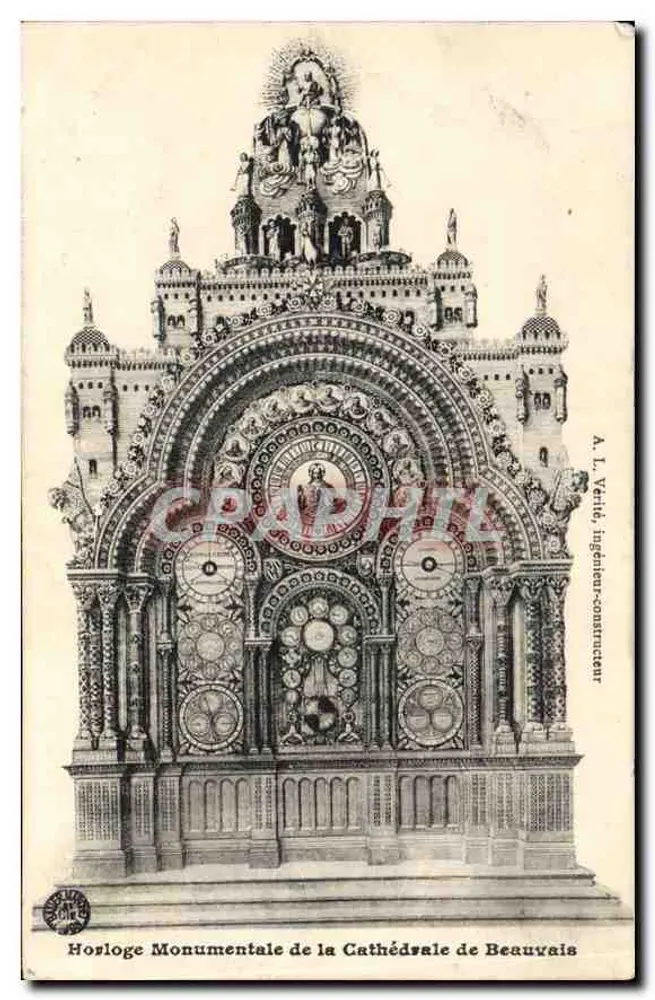 Monumentale Uhr der Kathedrale von Beauvais — A. L. Vénit, Ingenieur-Bauherr - Vorderseite