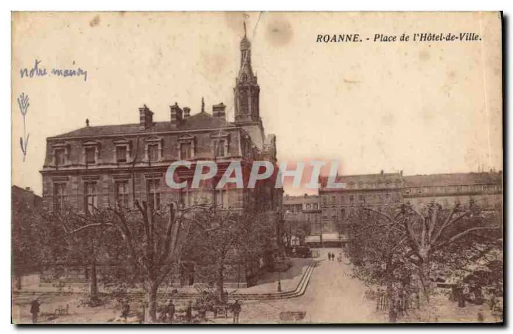 Roanne - Place de l'Hôtel-de-Ville — Verlag nicht identifiziert, Seriennummer nicht sichtbar - Vorderseite