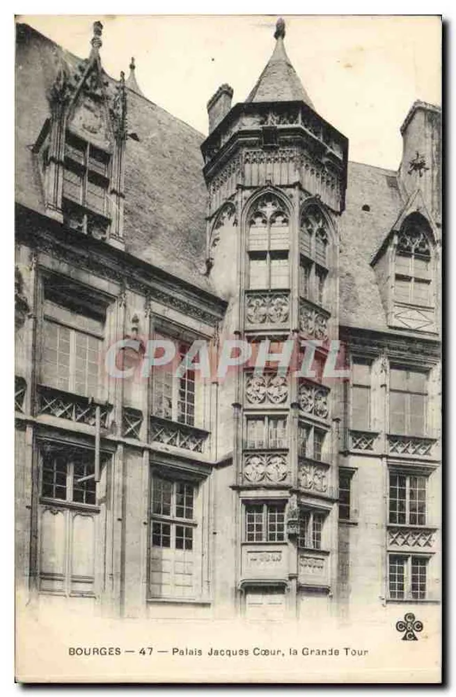 Bourges — Palast von Jacques Cœur, die Große Turm - Vorderseite
