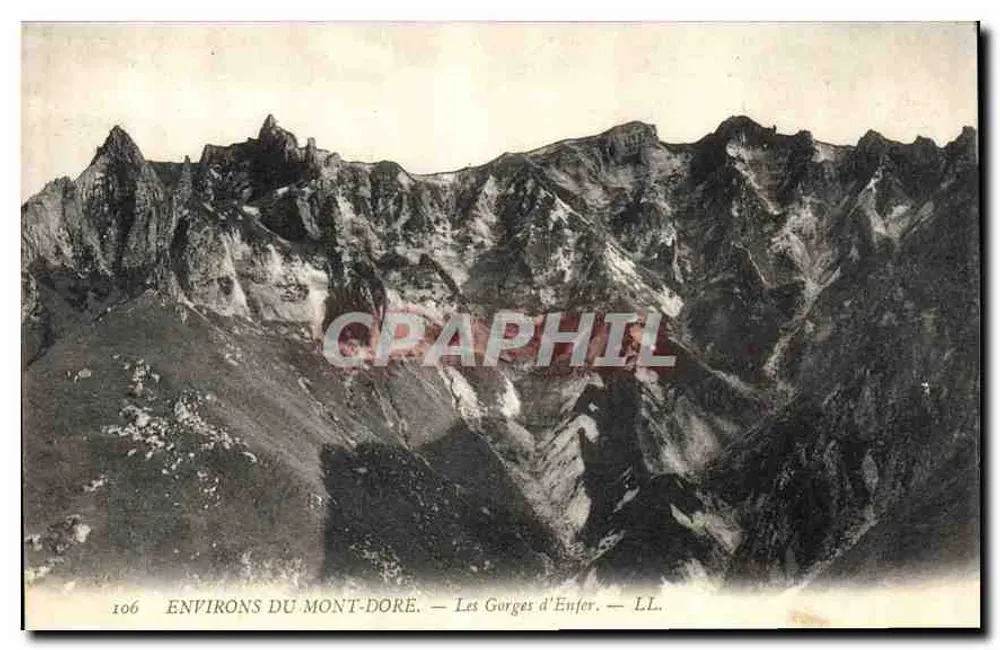 Environs do Mont-Dore — As Gorges do Inferno — LL. — N° 106 - Frente
